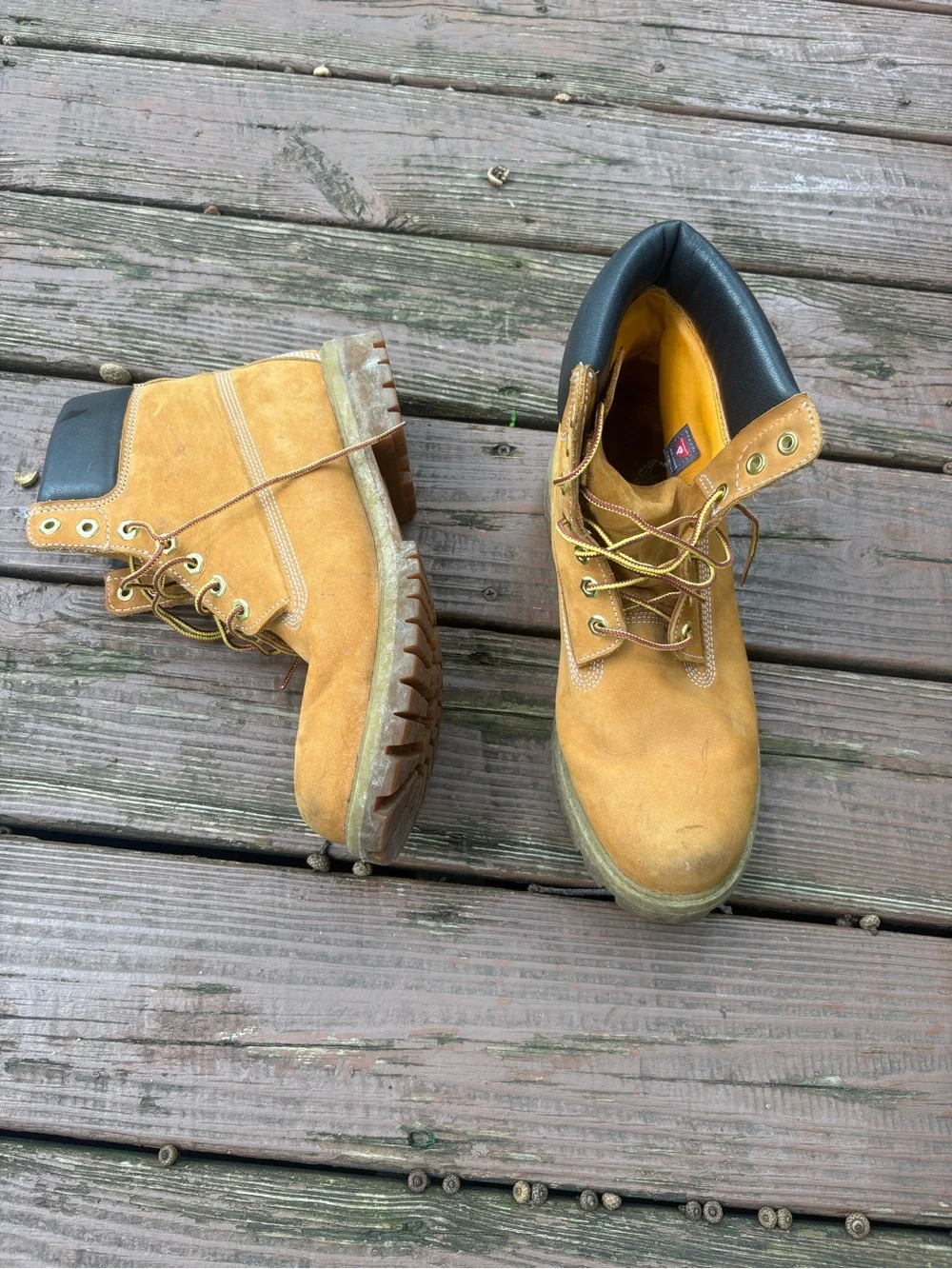 Timberland Men's Wheat/Tan Nubuck Lace-Up Work Boots